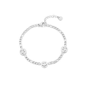 Schakelarmband smiley faces