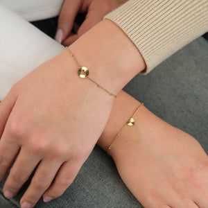 Set armbanden double love goud