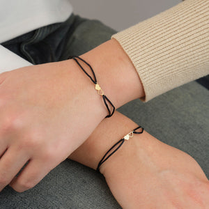 Set armbanden dubbel hartje verbonden