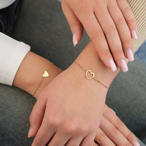 Set armbanden hart goud
