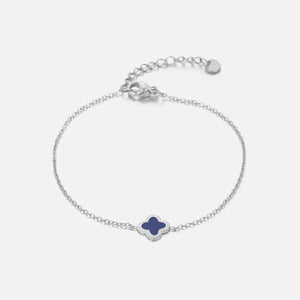 Single klaver armband blauw