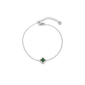 Single klaver armband groen