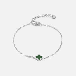 Single klaver armband groen