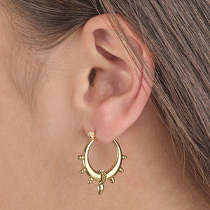 Tropical boho oorbellen goud