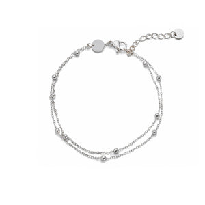 Tweelaags bolletjes armband