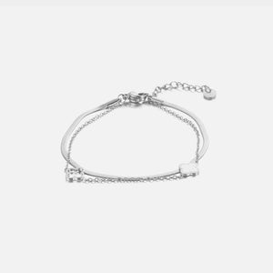 Tweelaags klaver armband
