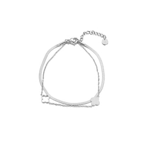 Tweelaags klaver armband