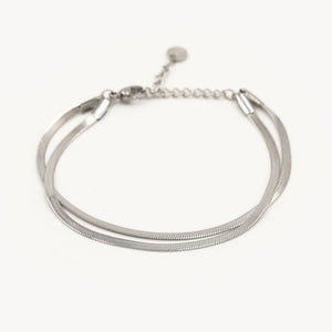 Tweelaags platte armband