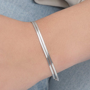 Tweelaags platte armband
