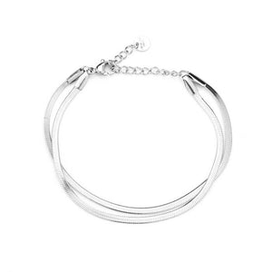 Tweelaags platte armband