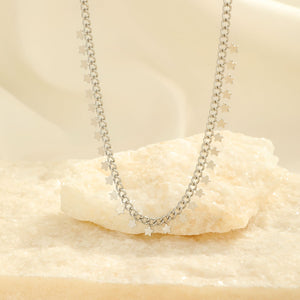 Sterretjes ketting zilver