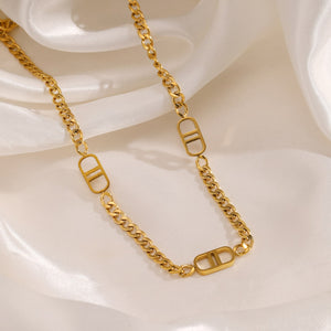 Ketting double D goud