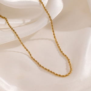 Gedraaide ketting 2mm goud