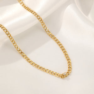 Basic schakelketting 4mm goud