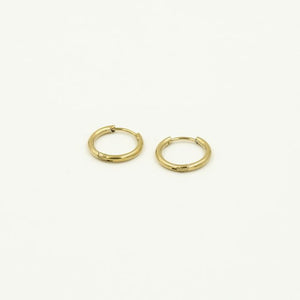 Basic ring oorbellen goud