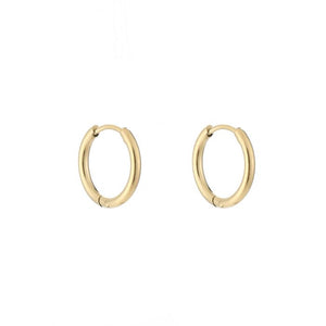 Basic ring oorbellen goud