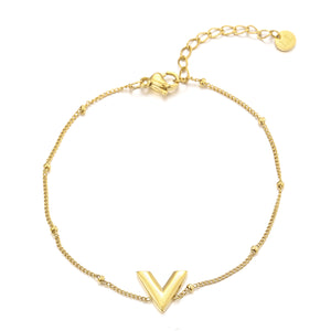 Armband V goud