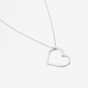 Ketting grote hart zilver