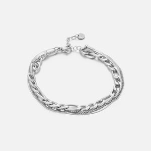 Drielaags armband zilver