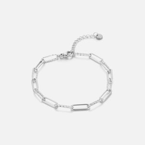 Armband fancy paperclip zilver