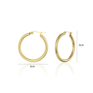 Basic hoops 3cm goud