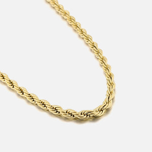 Gedraaide ketting 6mm goud