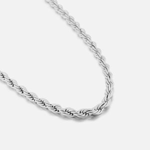 Gedraaide ketting 6mm zilver