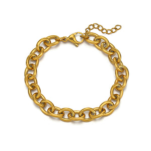 Chunky schakels armband goud