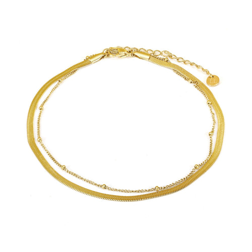 Enkelband tweelaags plat/bolletjes