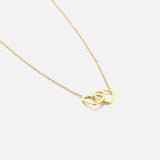 Ketting verbonden hart goud