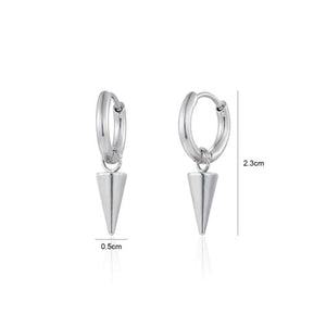 Oorbellen punt zilver