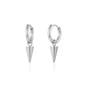 Oorbellen punt zilver