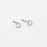 Oorstekers hartje zilver