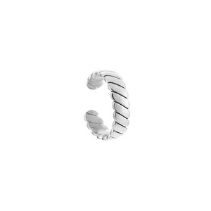 Ring croissant zilver