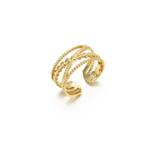 Ring gekruiste motieven goud