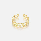 Ring open hartjes goud