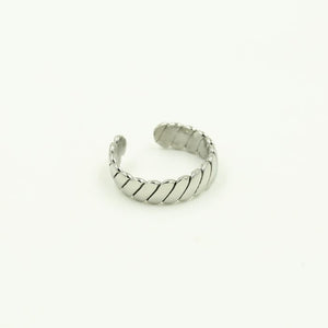 Ring croissant zilver